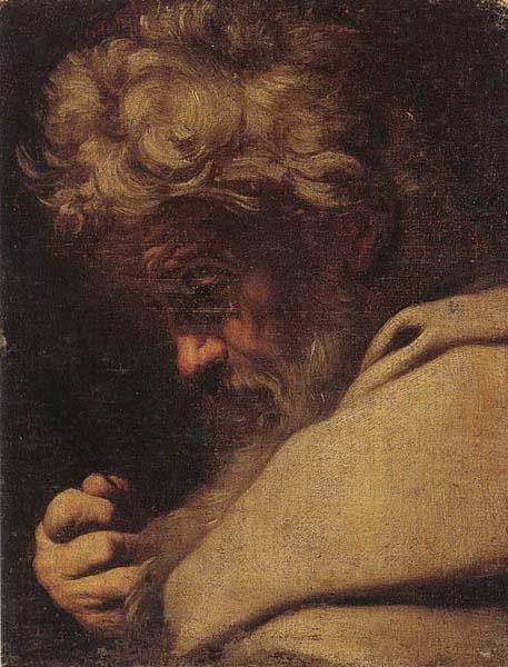 Francesco Fracanzano Study of saint bartholomew,head and shoulders